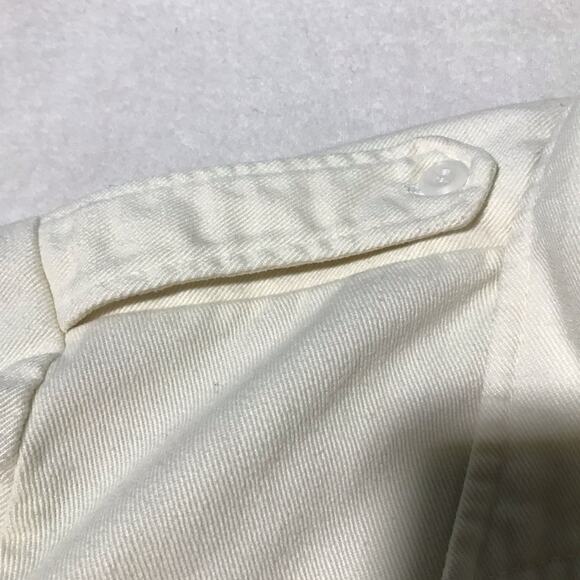 Norm Thompson mens L ivory cream field shirt jacket long sleeve button up layer - Picture 6 of 9